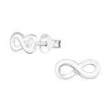 Infinity - 925 Sterling Silver Simple Stud Earrings SD20906