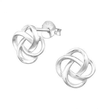 Flower - 925 Sterling Silver Simple Stud Earrings SD20908