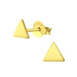 Triangle - 925 Sterling Silver Simple Stud Earrings SD21183