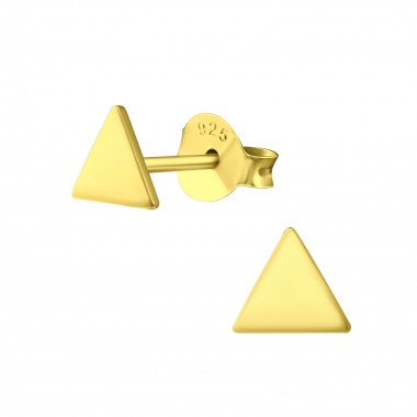 Triangle - 925 Sterling Silver Simple Stud Earrings SD21183