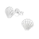 Sea Shell - 925 Sterling Silver Simple Stud Earrings SD21405