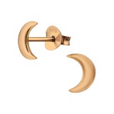 Crescent Moon - 925 Sterling Silver Simple Stud Earrings SD21418