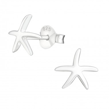 Starfish - 925 Sterling Silver Simple Stud Earrings SD21732