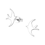 Bird - 925 Sterling Silver Simple Stud Earrings SD21852