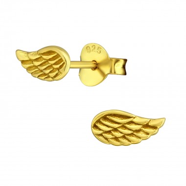 Wing - 925 Sterling Silver Simple Stud Earrings SD22337