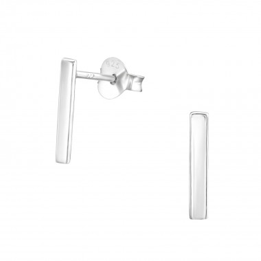 Rectangle - 925 Sterling Silver Simple Stud Earrings SD22568