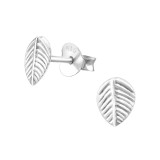 Leaf - 925 Sterling Silver Simple Stud Earrings SD22688