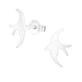 Bird - 925 Sterling Silver Simple Stud Earrings SD22945