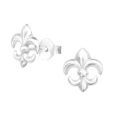 Fleur De Lis - 925 Sterling Silver Simple Stud Earrings SD22957