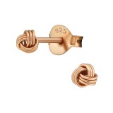 Knot - 925 Sterling Silver Simple Stud Earrings SD22959