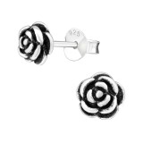 Rose - 925 Sterling Silver Simple Stud Earrings SD23221