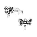 Dragonfly - 925 Sterling Silver Simple Stud Earrings SD23223