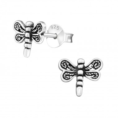 Dragonfly - 925 Sterling Silver Simple Stud Earrings SD23223