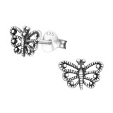 Butterfly - 925 Sterling Silver Simple Stud Earrings SD23224