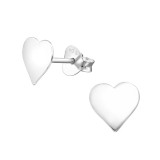 Heart - 925 Sterling Silver Simple Stud Earrings SD23349