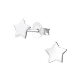 Star - 925 Sterling Silver Simple Stud Earrings SD23491