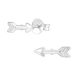 Arrow - 925 Sterling Silver Simple Stud Earrings SD24530