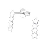 Star - 925 Sterling Silver Simple Stud Earrings SD24773