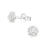 Rose - 925 Sterling Silver Simple Stud Earrings SD25218