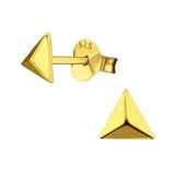 Triangle - 925 Sterling Silver Simple Stud Earrings SD25278