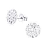 Round - 925 Sterling Silver Simple Stud Earrings SD26183
