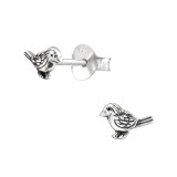 Bird - 925 Sterling Silver Simple Stud Earrings SD26749