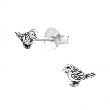 Bird - 925 Sterling Silver Simple Stud Earrings SD26749