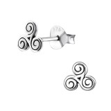 Celtic Sign - 925 Sterling Silver Simple Stud Earrings SD26794