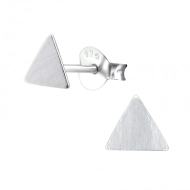 Triangle - 925 Sterling Silver Simple Stud Earrings SD27391