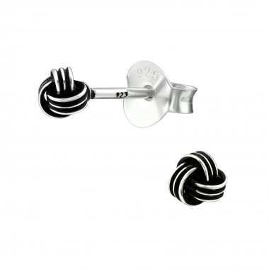 Knot - 925 Sterling Silver Simple Stud Earrings SD27467