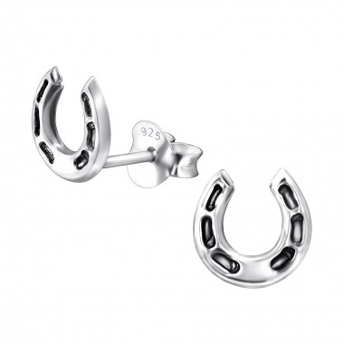 Horseshoe - 925 Sterling Silver Simple Stud Earrings SD27470