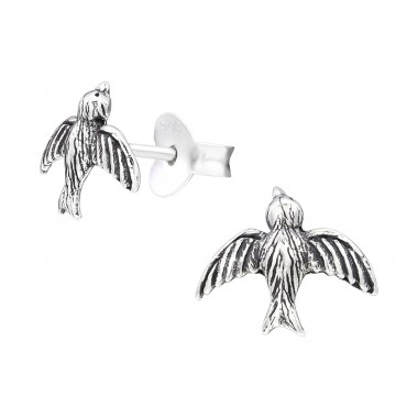 Bird - 925 Sterling Silver Simple Stud Earrings SD27762