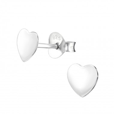 Heart - 925 Sterling Silver Simple Stud Earrings SD28602