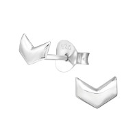 Chevron - 925 Sterling Silver Simple Stud Earrings SD28614 Chevron - 925 Sterling Silver Simple Stud Earrings SD28614