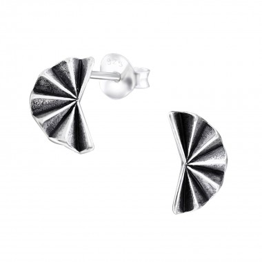 Origami - 925 Sterling Silver Simple Stud Earrings SD28758