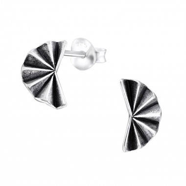 Origami - 925 Sterling Silver Simple Stud Earrings SD28758