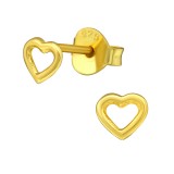 Heart - 925 Sterling Silver Simple Stud Earrings SD29102