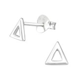 Triangle - 925 Sterling Silver Simple Stud Earrings SD29359