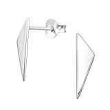 Triangle - 925 Sterling Silver Simple Stud Earrings SD29361