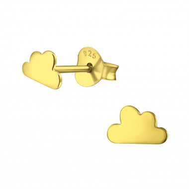 Cloud - 925 Sterling Silver Simple Stud Earrings SD30262
