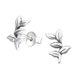 Branch - 925 Sterling Silver Simple Stud Earrings SD30274