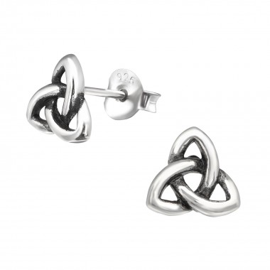 Celtic Knot - 925 Sterling Silver Simple Stud Earrings SD30573
