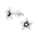 Flower - 925 Sterling Silver Simple Stud Earrings SD30749