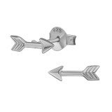 Arrow - 925 Sterling Silver Simple Stud Earrings SD31142