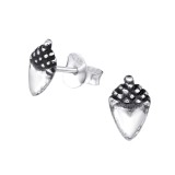 Acorn - 925 Sterling Silver Simple Stud Earrings SD31309