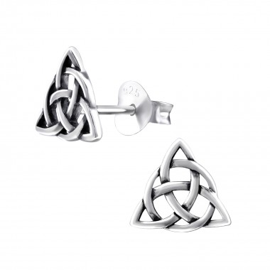Celtic Knot - 925 Sterling Silver Simple Stud Earrings SD31607
