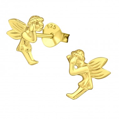 Fairy lady - 925 Sterling Silver Simple Stud Earrings SD3160