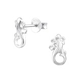 Lizard - 925 Sterling Silver Simple Stud Earrings SD32180