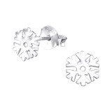 Snowflake - 925 Sterling Silver Simple Stud Earrings SD32185