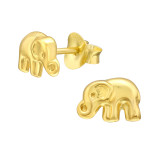 Elephant - 925 Sterling Silver Simple Stud Earrings SD32485